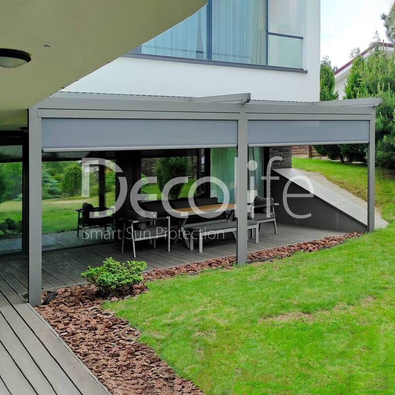 Awning pergola Decolife Light + Vertical system Zip 100 - 