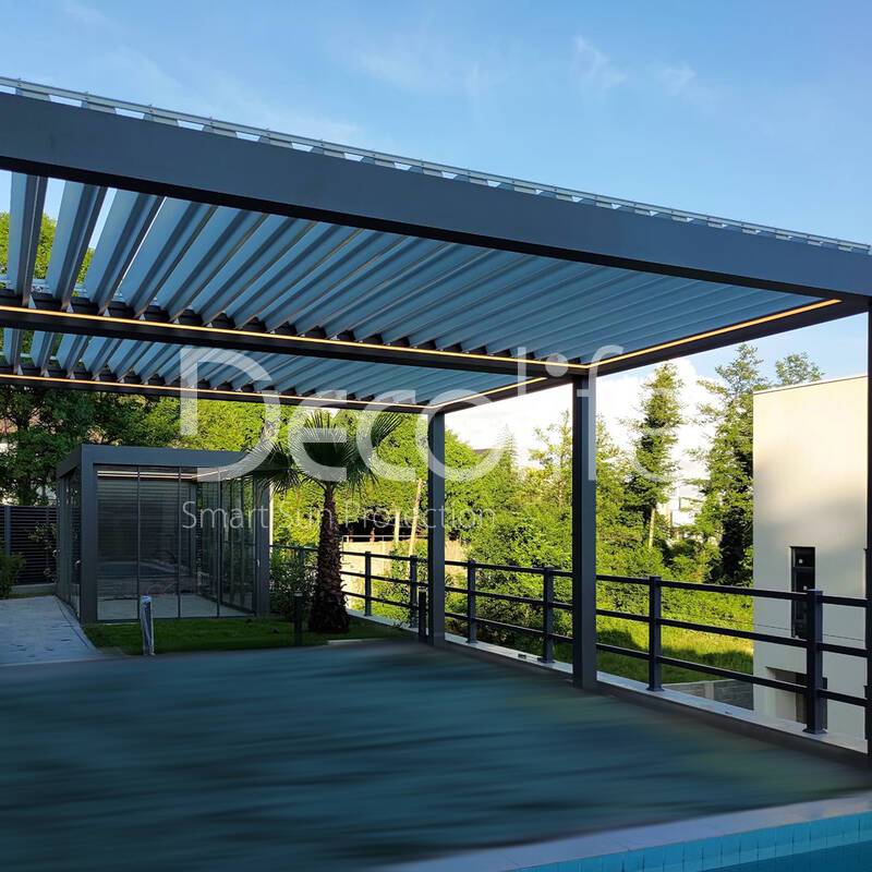 Pergolas Decolife B400, B600PIR + Sliding glazing S200 - 