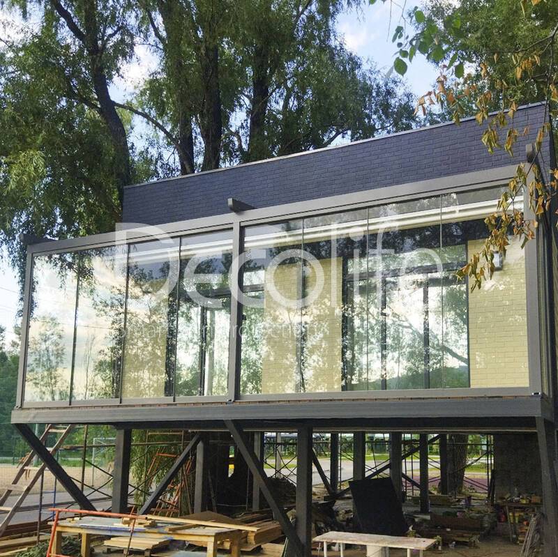 Decolife Solo Project Awning Pergola + S150 Frameless Glazing - 