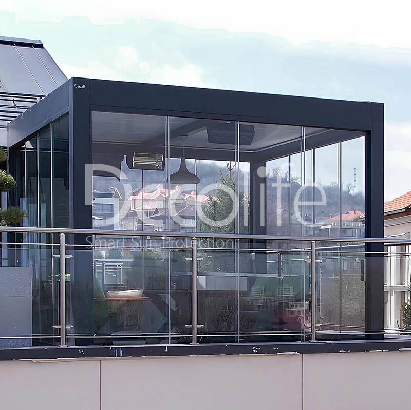 Pergola Decolife Bioclimatic B600 + Sliding glazing, implemented by our partner ''TENT VERTEX'' - 