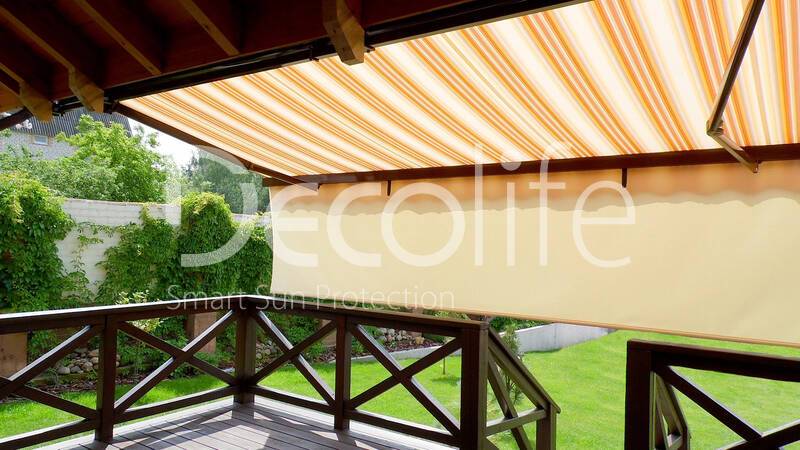 Awnings Decolife G220 with vario flounces for a cottage - 