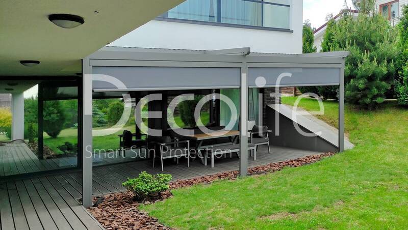 Awning pergola Decolife Light + Vertical system Zip 100 - 