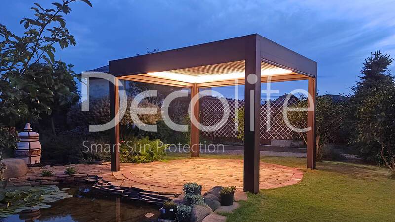 Pergola Decolife B600 PIR + Vertical system Zip 100 Kvadro - 