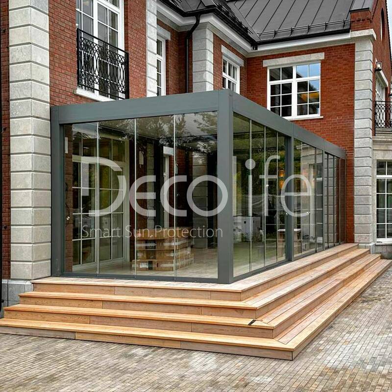 Pergola Decolife B700-20S + Sliding glazing S100 - 