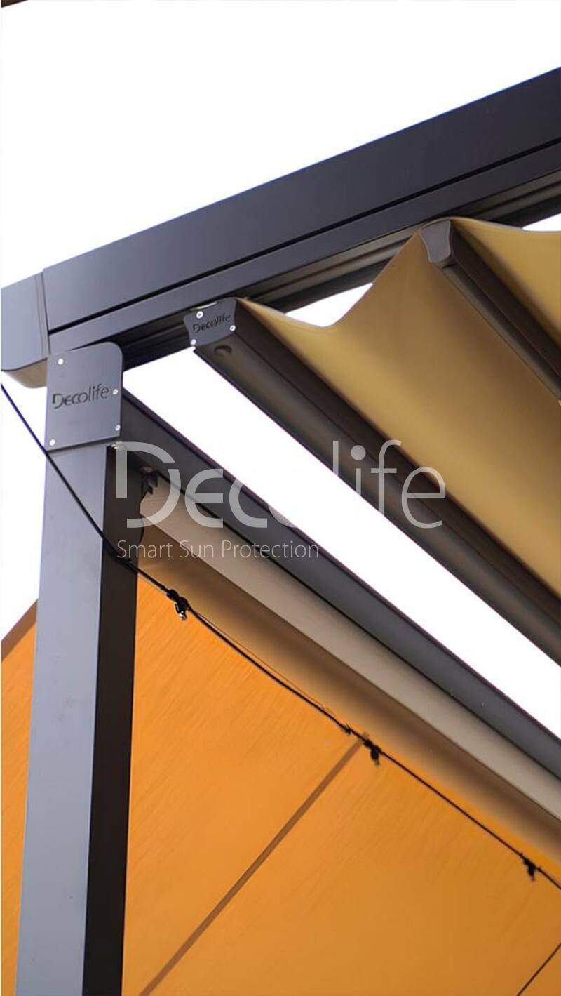 Tent pergola Decolife with LED lighting and awnings G400, implemented by our partner ''TENT VERTEX'' - 