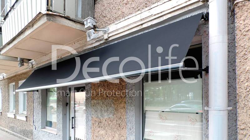 Awning for shop windows Decolife G400, travel agency - 