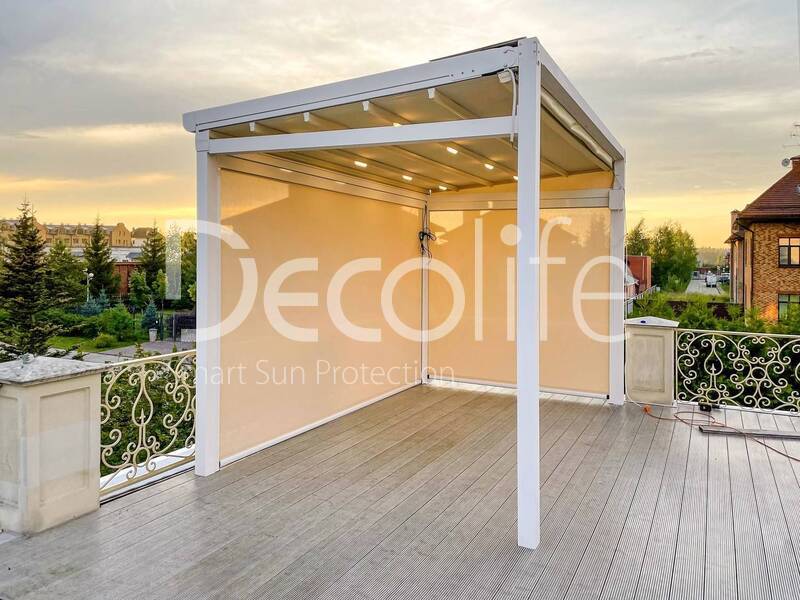 Pergola Decolife Light + Vertical Zip 100 system - 