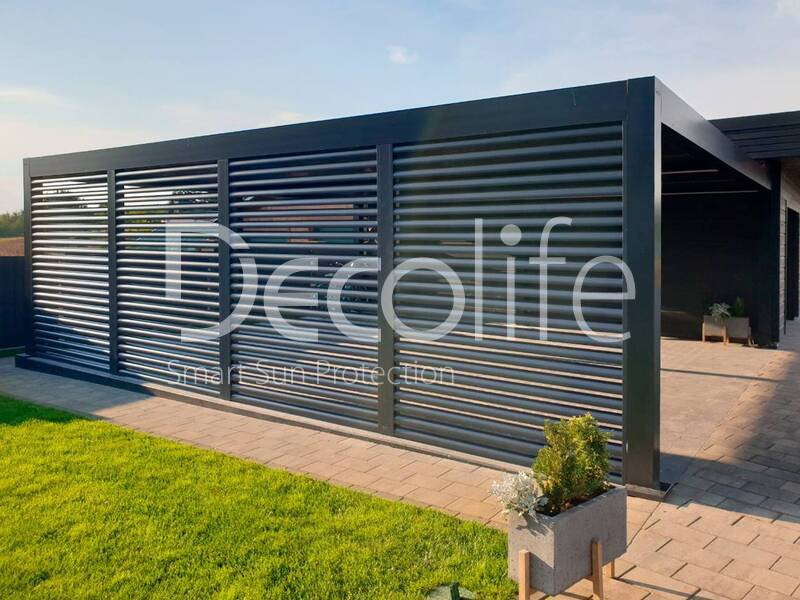 Pergola Bioclimatic + Facade blinds Decolife - 