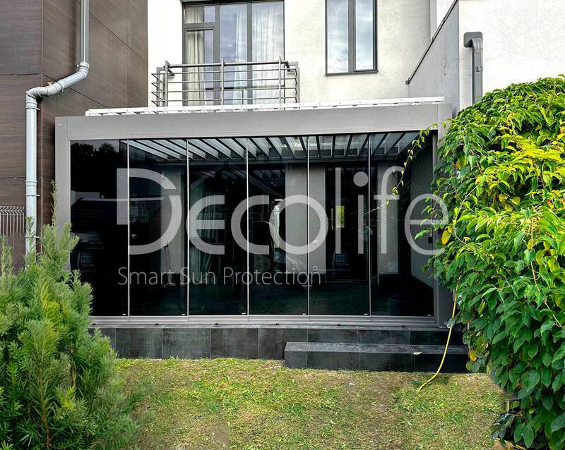 Pergola Decolife B700-25P + Sliding glazing S150 - 