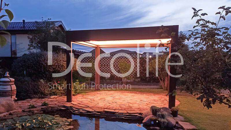 Pergola Decolife B600 PIR + Vertical system Zip 100 Kvadro - 