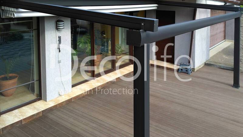 Pergola Decolife with LED lighting for a large terrace - 