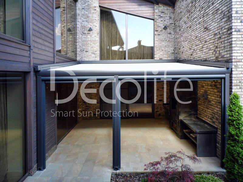 Wall pergola for terrace Decolife and Zip-system - 