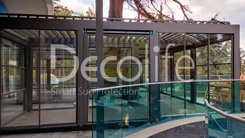 Pergola Decolife B500-25P, Glazing S300 / W600 - 