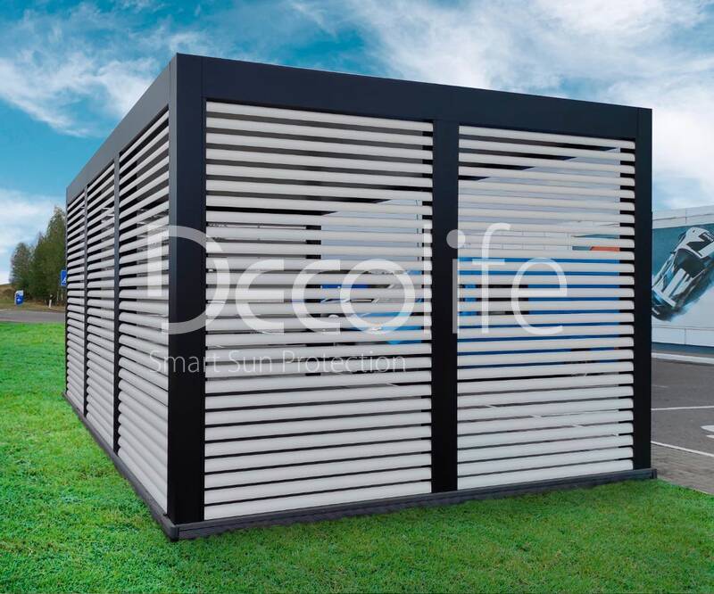 Pergola Decolife B500-25P + facade blinds FZ-44 - 