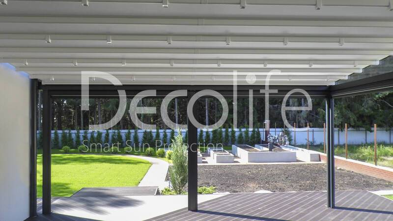 Wall pergola Decolife for veranda + Zip-system - 