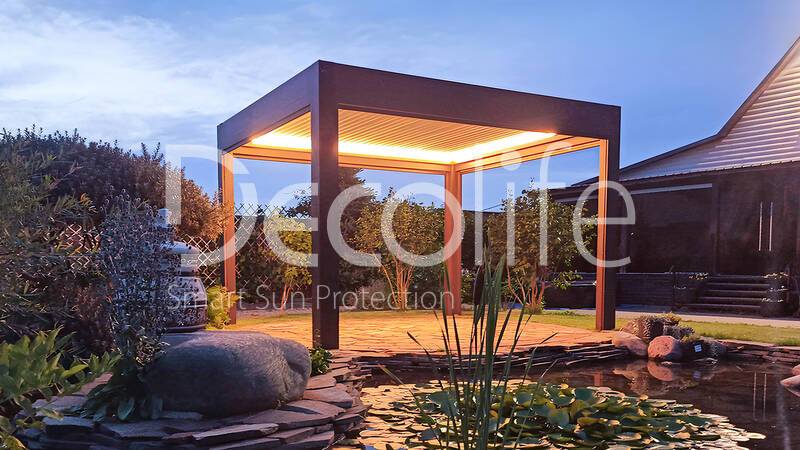 Pergola Decolife B600 PIR + Vertical system Zip 100 Kvadro - 