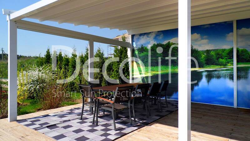 Pergola for the terrace Basic&Pro New with photo printing - 