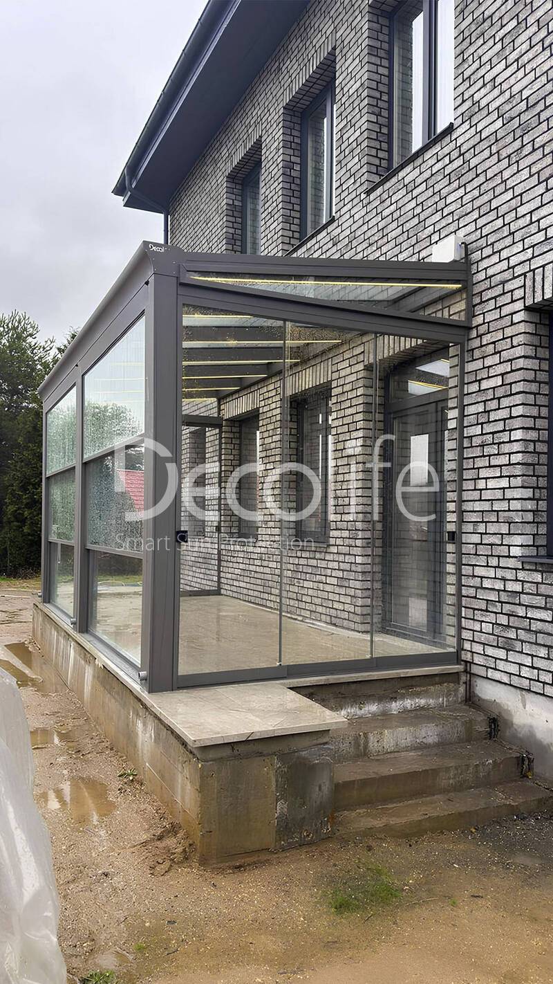 Winter garden + Guillotine glazing W500 + Sliding glazing S200 - 