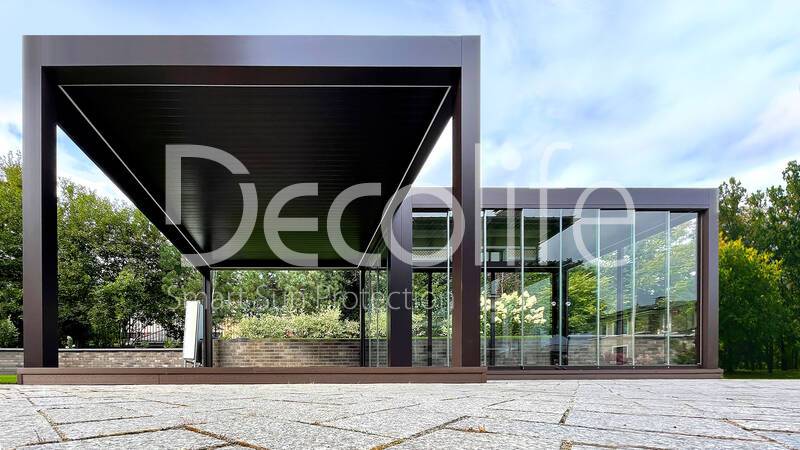 Bioclimatic pergola Decolife В600 + Sliding glazing S100 + Zip 130 - 