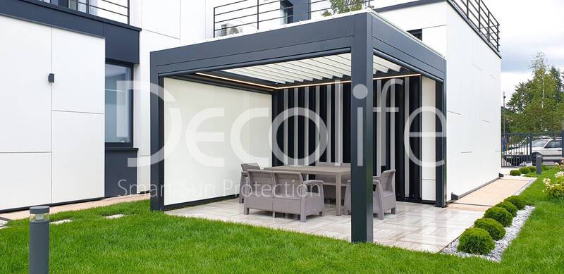 Pergola Decolife B500-25 + Vertical system Zip 130 - 