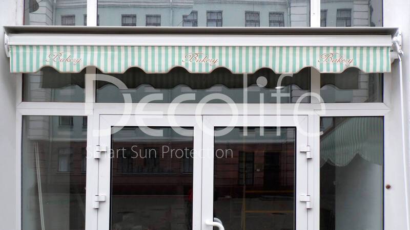 Awning Decolife G110 with decorative element and photo printing - 