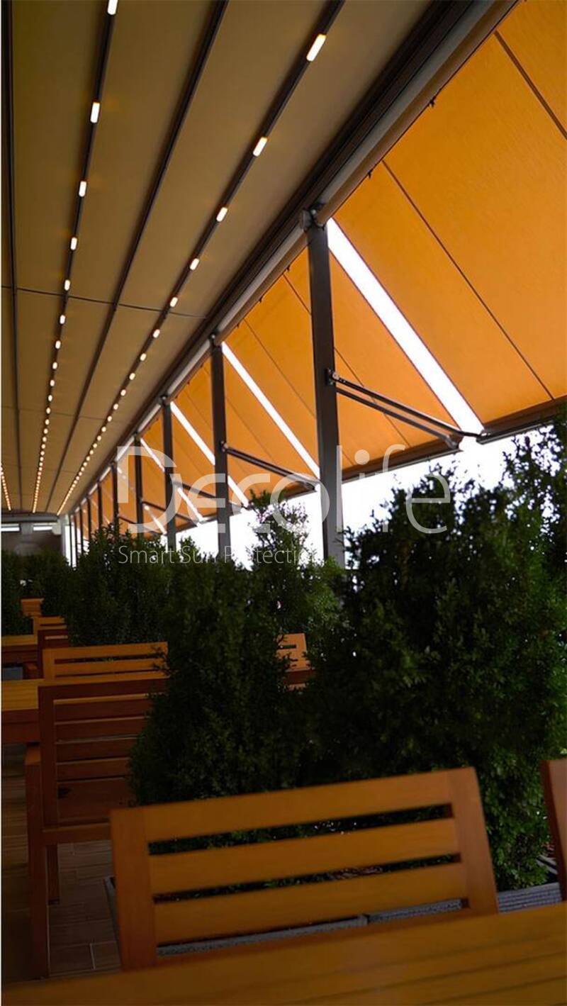 Tent pergola Decolife with LED lighting and awnings G400, implemented by our partner ''TENT VERTEX'' - 