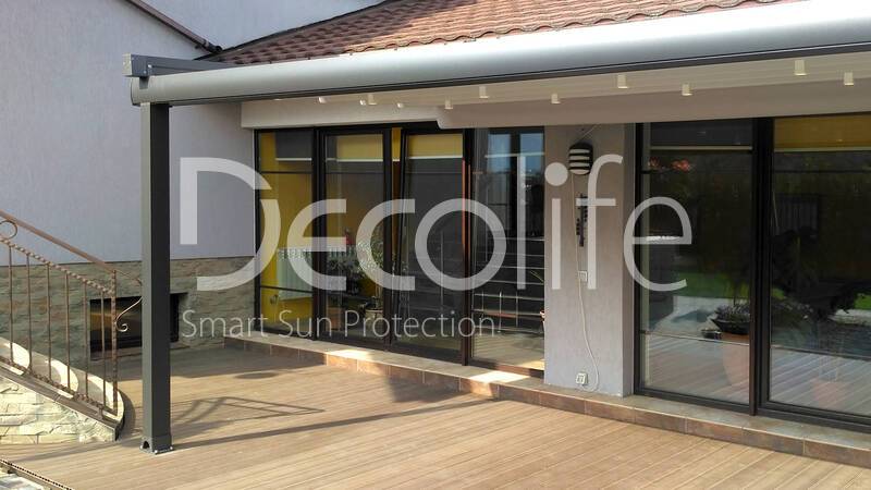 Pergola Decolife with LED lighting for a large terrace - 