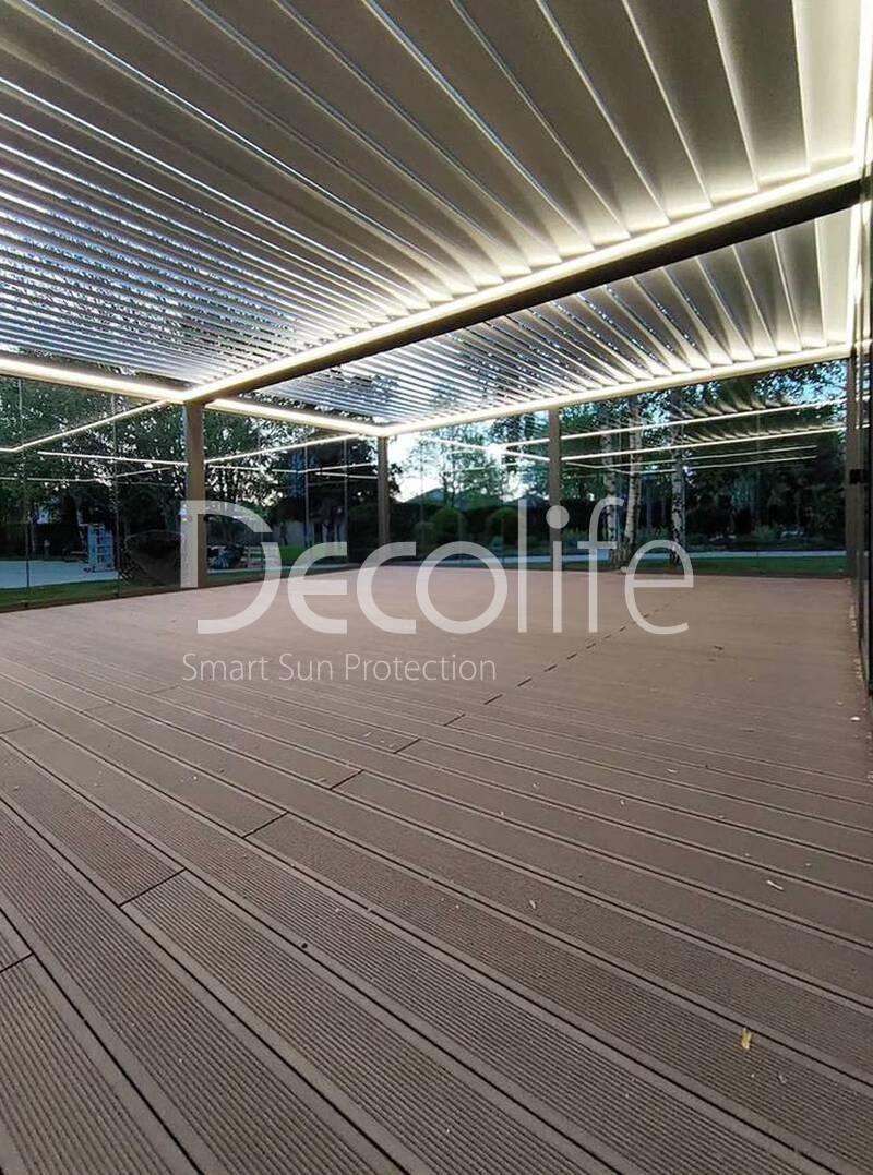 Pergola Decolife B700 + Sliding glazing S200 - 