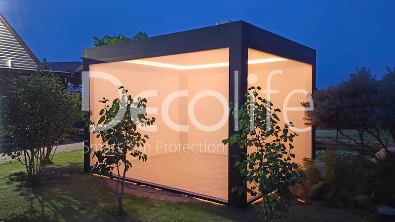 Pergola Decolife B600 PIR + Vertical system Zip 100 Kvadro - 