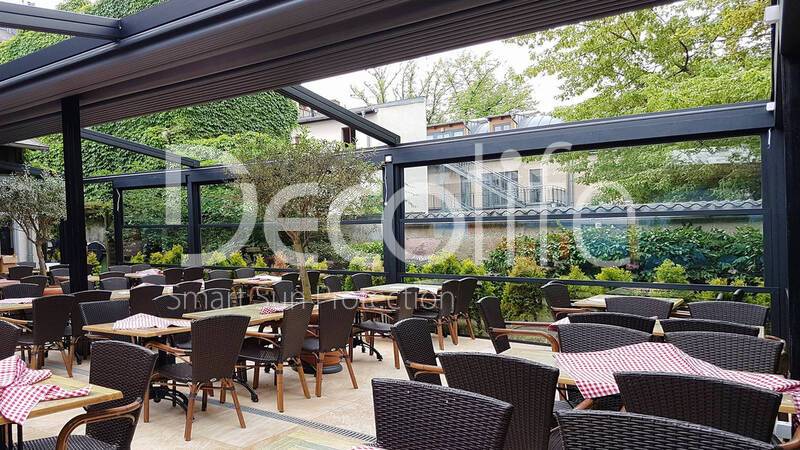 Pergola Decolife + guillotine glazing - 