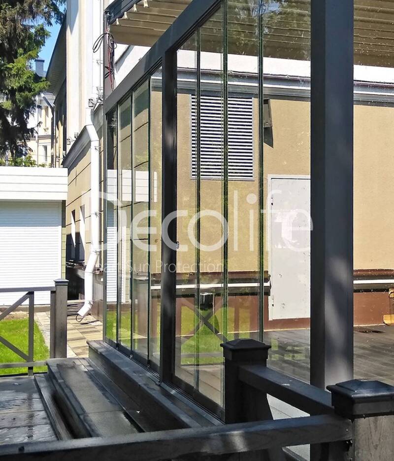 Pergola Decolife Basic & Pro + Sliding and guillotine glazing - 