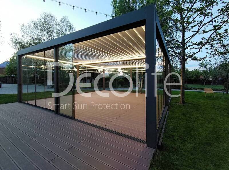 Pergola Decolife B700 + Sliding glazing S200 - 