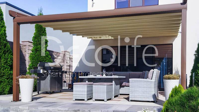 Decolife B600 PIR Pergola + Wall Project Awning Pergola - 