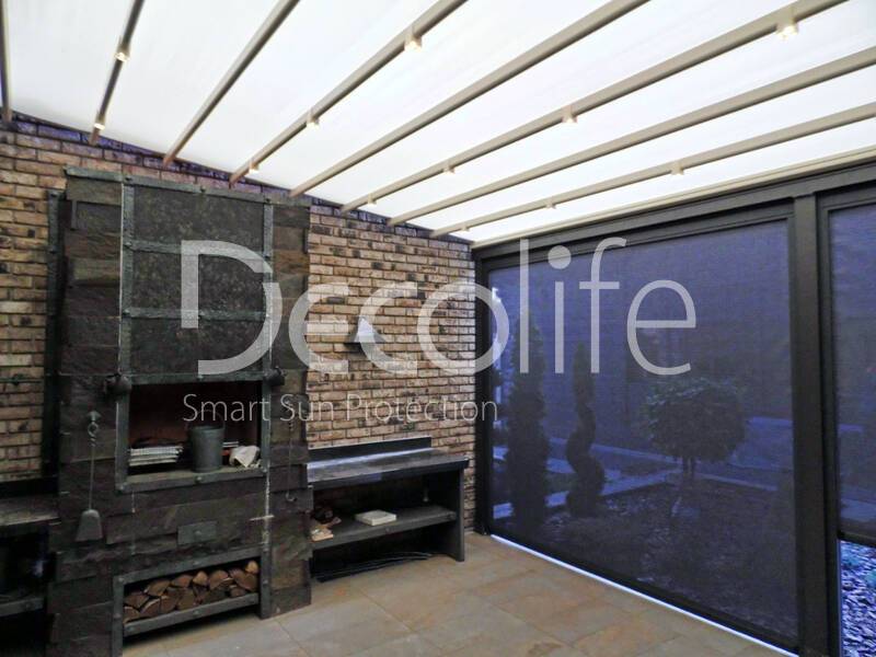 Wall pergola for terrace Decolife and Zip-system - 