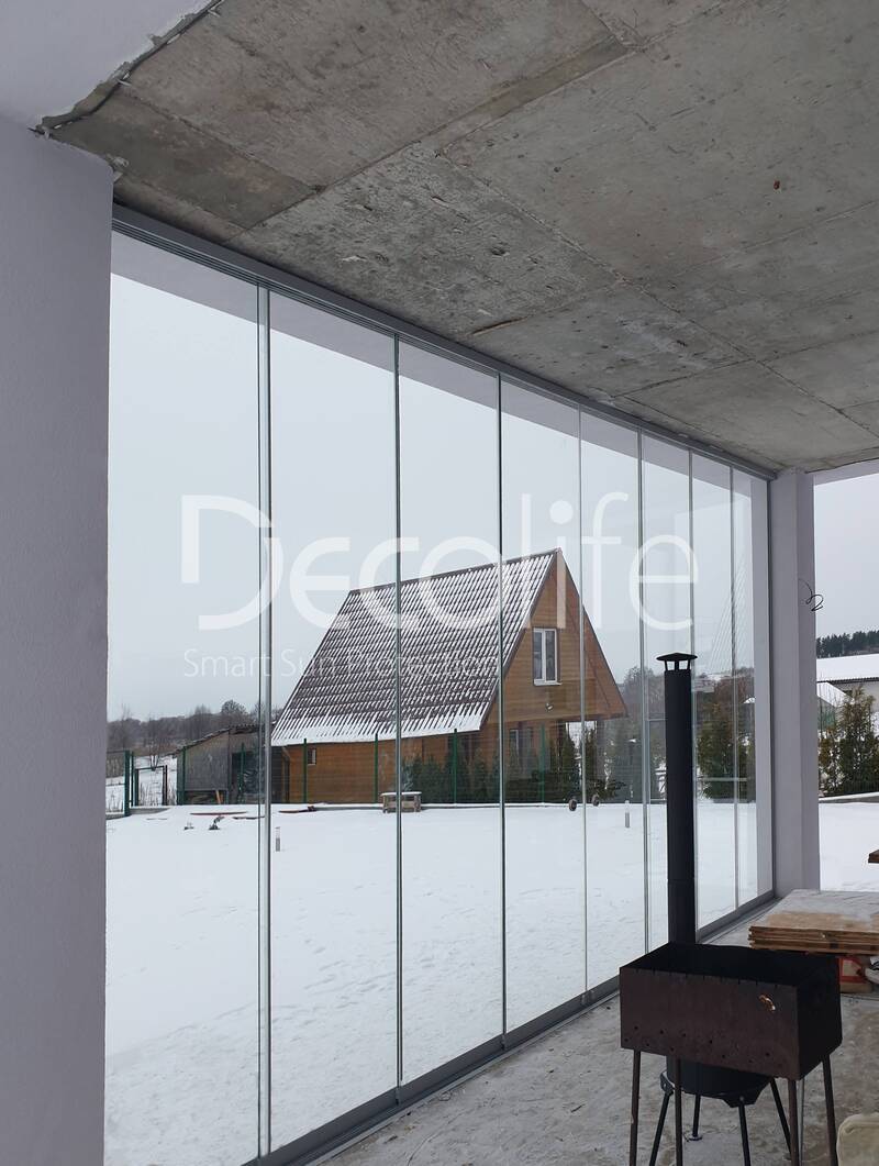 Sliding frameless glazing Decolife S100 - 